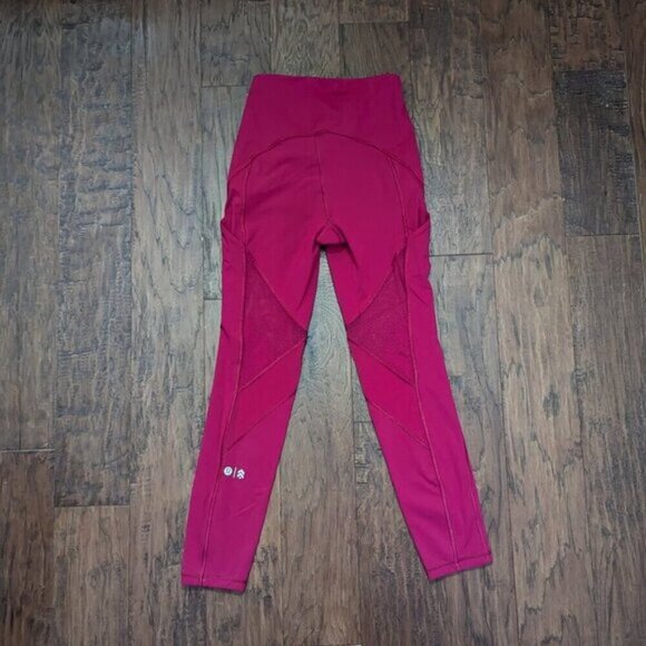 Lululemon x Barry's Stronger As One Ruby Red Tights sz 4 - Picture 3 of 7